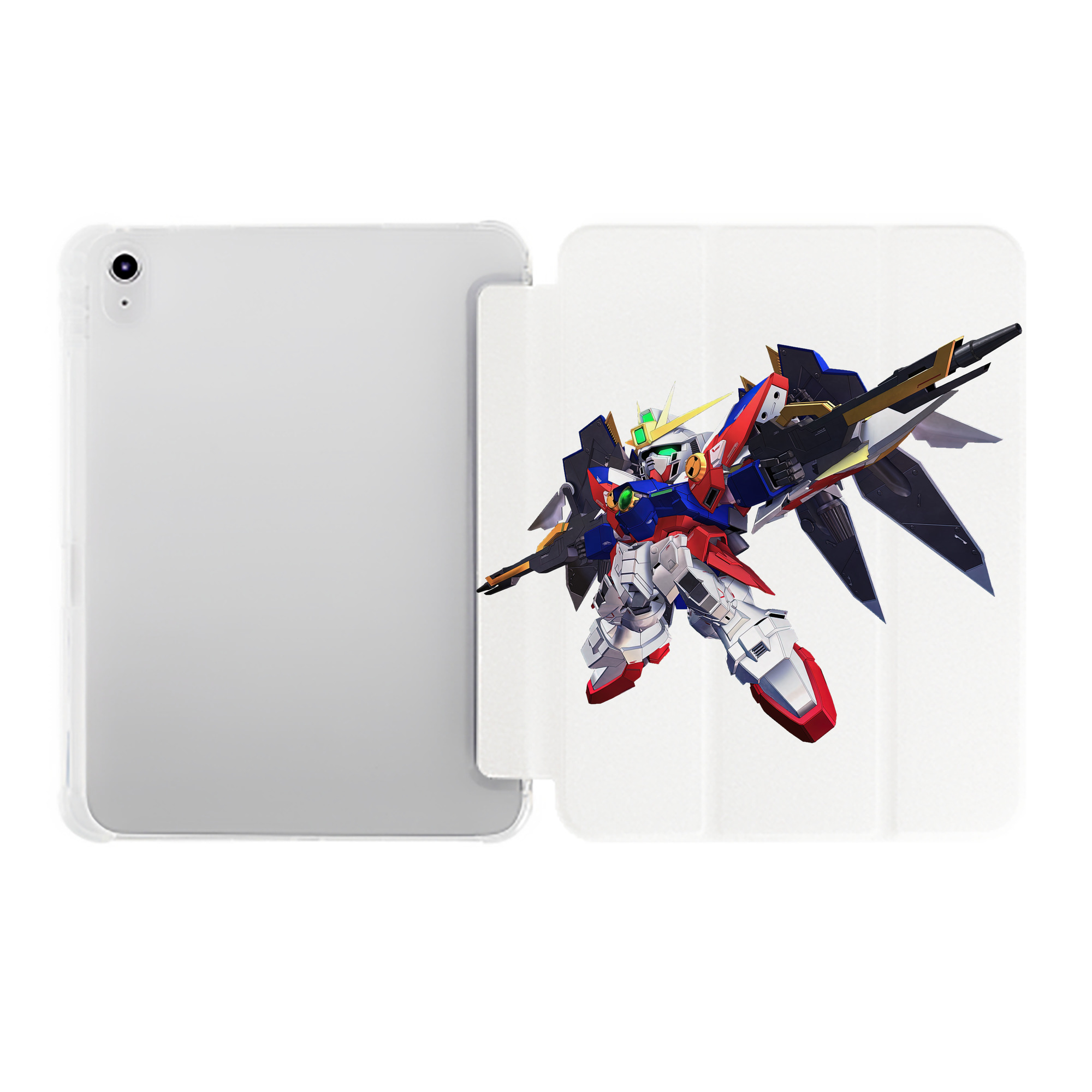 （画像用） 機動戦士ガンダム Mobile Suit Gundam IPad ケース ペン収納付き 三つ折りスタンド PUレザー×シリコン 対応機種9.5/10.5/10.9インチ